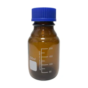 Botella Ámbar con Tapa - Vidrio Soda - 250 mL