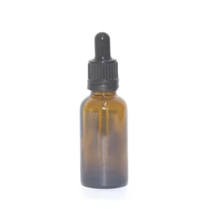 Frasco de Vidrio Ámbar con Gotero Inserto - 30 mL