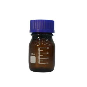 Botella Ámbar con Tapa - Vidrio Soda - 100 mL