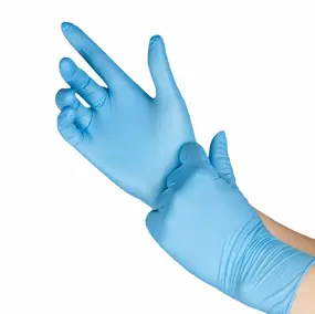 Guantes de Nitrilo sin Polvo - Talla M - Caja 100 un