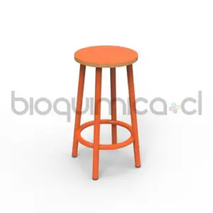 Piso Taburete Metálico con Cubierta de Melamina