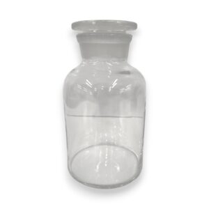 Botella Boca Ancha de Vidrio Transparente 1 L con Tapón de Vidrio Esmerilado