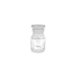 Botella Boca Ancha de Vidrio Transparente 30 mL con Tapón de Vidrio Esmerilado