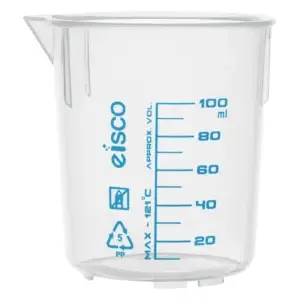 Vaso de precipitado Polipropileno 100 mL Autoclavable EISCO