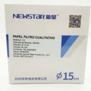 Papel de filtro cualitativo 15 cm - 100 unid