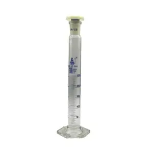 Probeta Graduada de Vidrio 25 mL - Clase A con  Tapones de vidrio y PP - Cert ISO 4788 EISCO