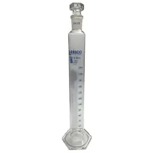 Probeta Graduada de Vidrio 250 mL - Clase A con  Tapones de vidrio y PP - Cert ISO 4788 EISCO