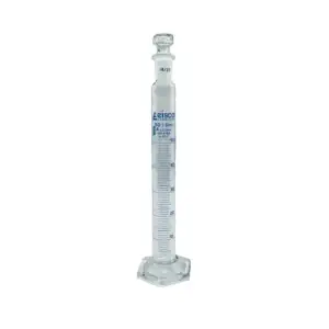 Probeta Graduada de Vidrio 50 mL - Clase A con  Tapones de vidrio y PP - Cert ISO 4788 EISCO