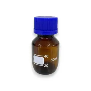 Botella Ámbar con Tapa - Vidrio Soda - 50 mL