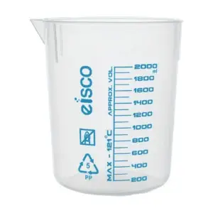 Vaso de precipitado Polipropileno 2000 mL Autoclavable EISCO
