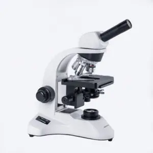 Microscopio Monocular 1000x con Platina Mecánica y 4 Objetivos (4x, 10x, 40x y 100x)